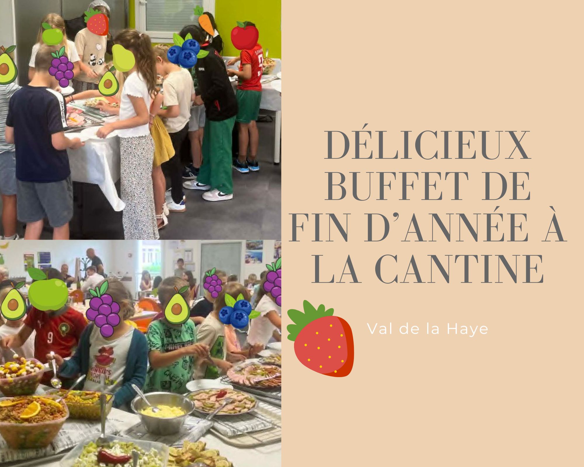 Délicieux buffet de fin d&rsquo;année à la cantine